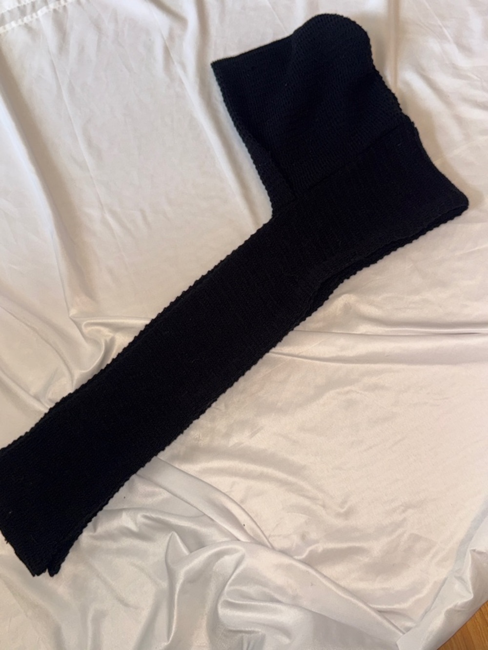 Black Knit Women’s Sweater Scarf Hood